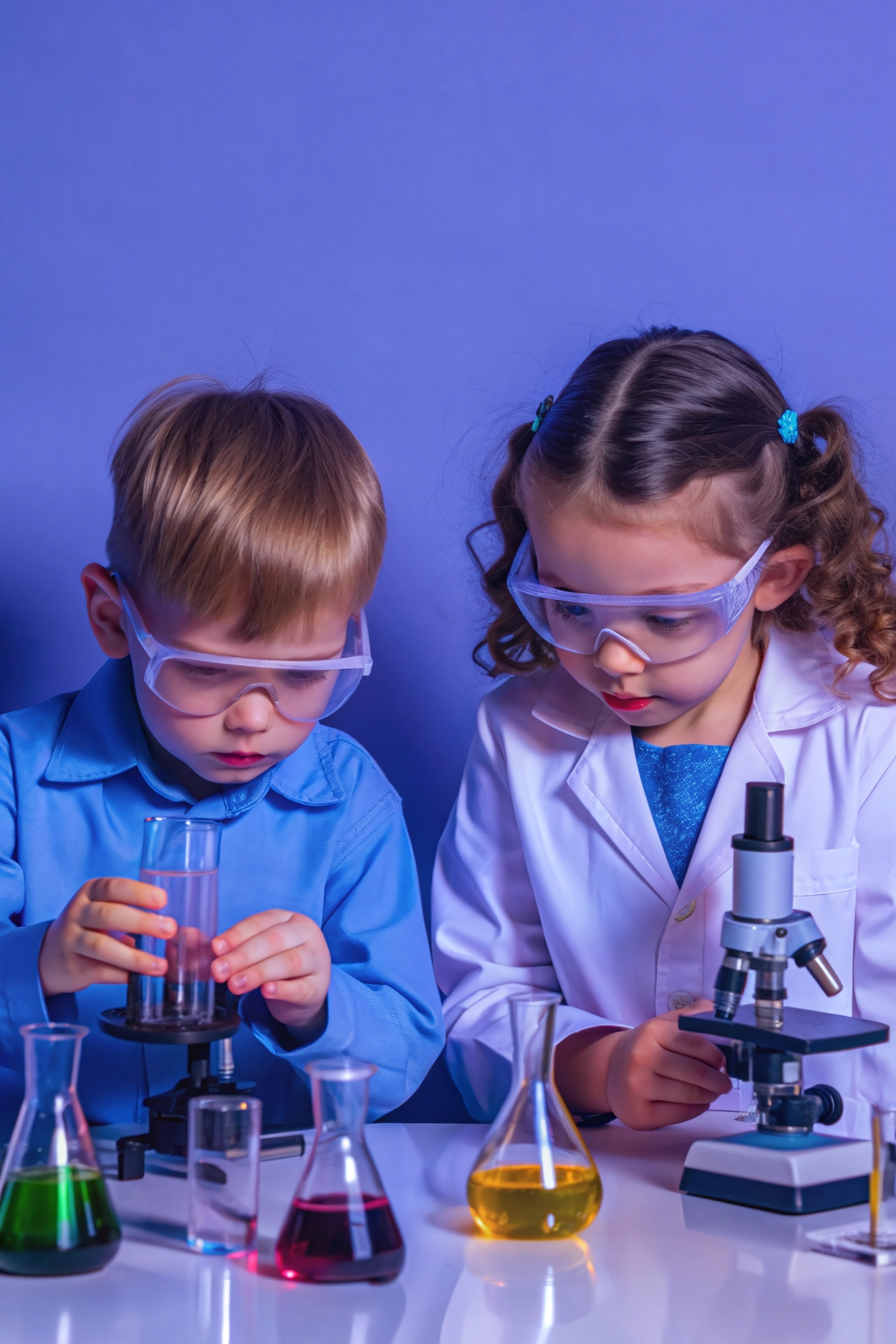 Bambini durante un laboratorio STEMLAB